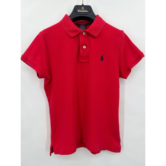 Ralph Lauren Sport Other - Ralph Lauren Sport Youth Red Slim Fit Cotton Pique Polo Shirt Size M Pony Logo